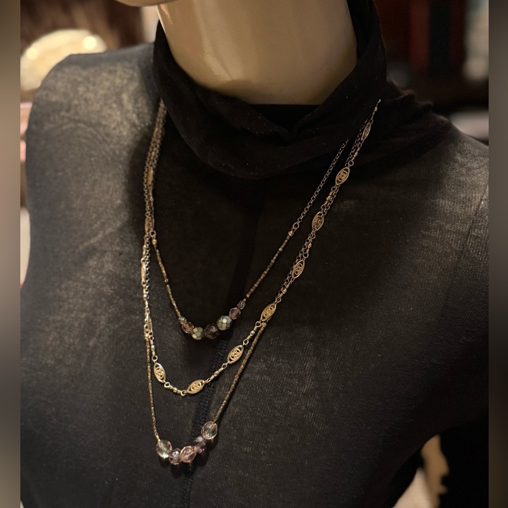 Costume Jewelry- 3 chain necklace by Rachel